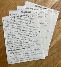 Load image into Gallery viewer, &quot;Curse The Weather&quot; - Signed Handwritten Lyrics