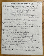 Load image into Gallery viewer, &quot;Curse The Weather&quot; - Signed Handwritten Lyrics