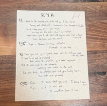 Load image into Gallery viewer, &quot;Self-titled&quot; Signed Handwritten Lyrics